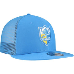 Los Angeles Chargers New Era Throwback Main Trucker 9FIFTY Snapback Hat - Powder Blue - NFL