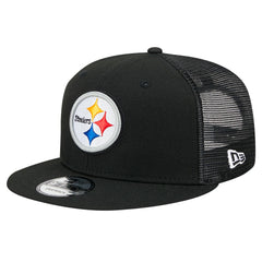 Pittsburgh Steelers New Era Main Trucker 9FIFTY Snapback Hat - Black - NFL