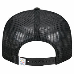 Pittsburgh Steelers New Era Main Trucker 9FIFTY Snapback Hat - Black - NFL