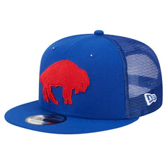 Buffalo Bills New Era Throwback Main Trucker 9FIFTY Snapback Hat - Royal - NFL