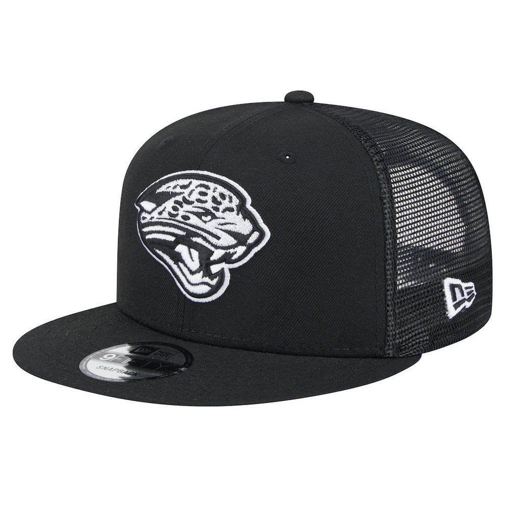 New Era Jacksonville Jaguars Black Main Trucker 9FIFTY Snapback Hat - NFL