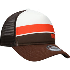 Cleveland Browns New Era Youth Sport Night Color Block 9FORTY A-Frame Trucker Adjustable Hat - Brown - NFL