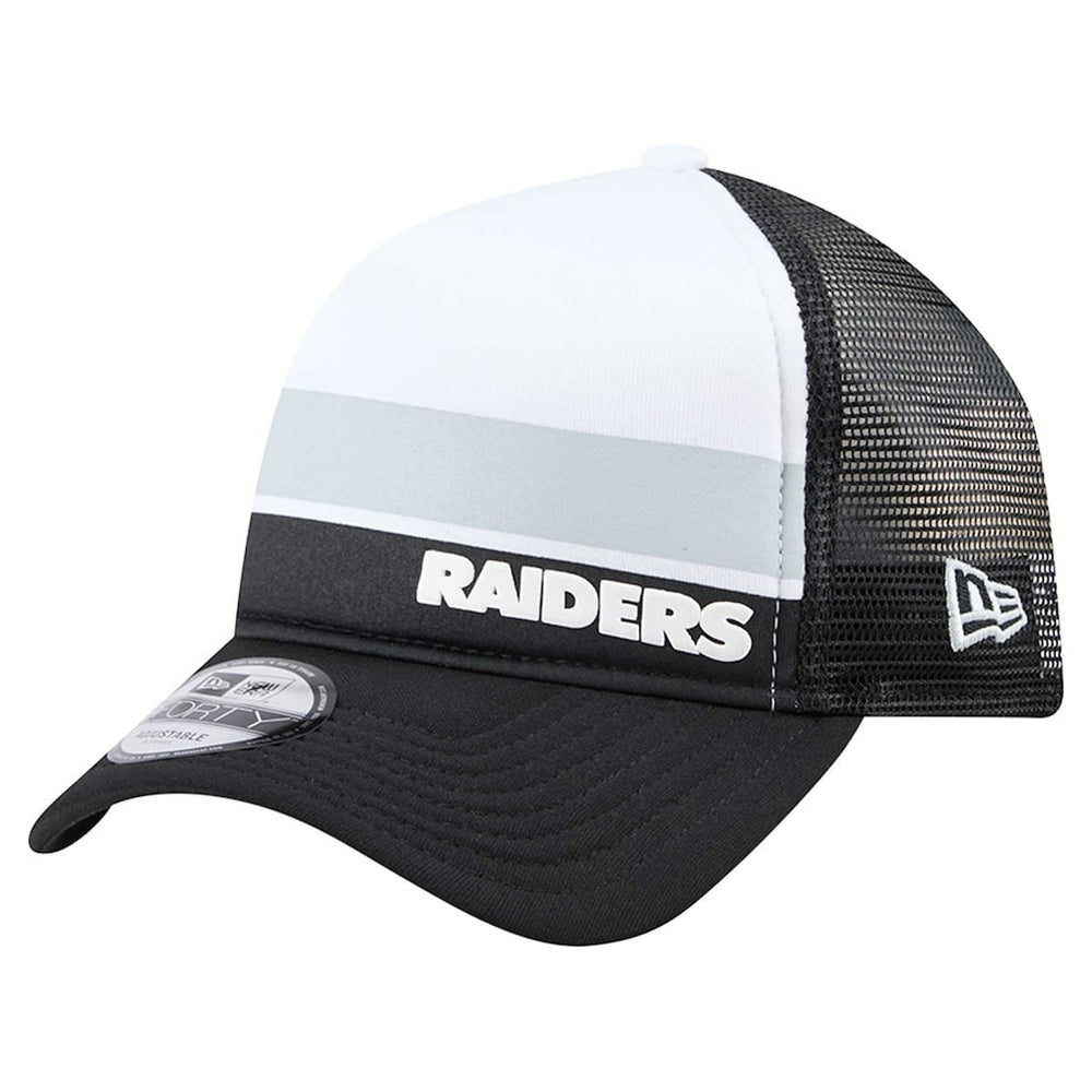 Las Vegas Raiders New Era Youth Sport Night Color Block 9FORTY A-Frame Trucker Adjustable Hat - Black - NFL