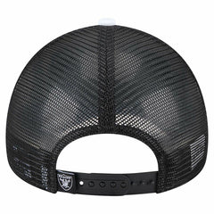 Las Vegas Raiders New Era Youth Sport Night Color Block 9FORTY A-Frame Trucker Adjustable Hat - Black - NFL