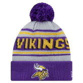 Minnesota Vikings New Era Youth Main Cuffed Knit Hat with Pom - Purple - NFL