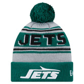 New York Jets New Era Youth Main Cuffed Knit Hat with Pom - Green - NFL