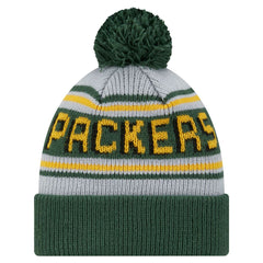 Green Bay Packers New Era Youth Main Cuffed Knit Hat with Pom - Green - NFL