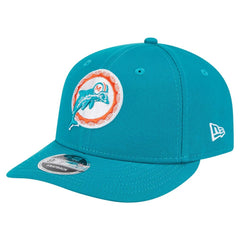Miami Dolphins New Era Main Low Profile 9FIFTY Snapback Hat - Aqua - NFL