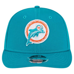 Miami Dolphins New Era Main Low Profile 9FIFTY Snapback Hat - Aqua - NFL
