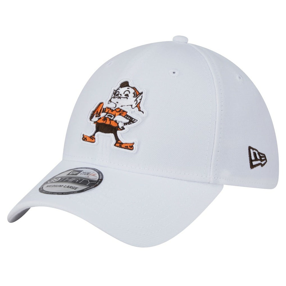 Cleveland Browns New Era Throwback 39THIRTY Flex Hat - White - NFL