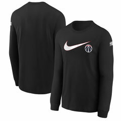 Nike Washington Wizards Youth Swoosh Long Sleeve T-Shirt Black