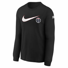 Nike Washington Wizards Youth Swoosh Long Sleeve T-Shirt Black