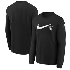 Nike Brooklyn Nets Youth Swoosh Long Sleeve T-Shirt Black