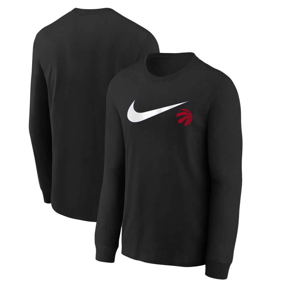 Nike Toronto Raptors Youth Swoosh Long Sleeve T-Shirt Black