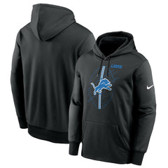 Detroit Lions Team Performance Pullover Hoodie - Black - Nike