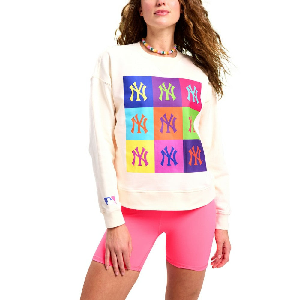 New York Yankees Terez Women's Classic Oversized Pullover Sweatshirt Sale