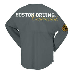 Boston Bruins Fanatics Women's 100th Anniversary Spirit Jersey T-Shirt - Gray | Fanatics online