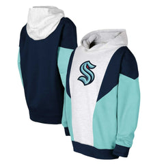 Seattle Kraken Youth Champion League Fleece Pullover Hoodie - Ash/Deep Sea Blue | NHL discount