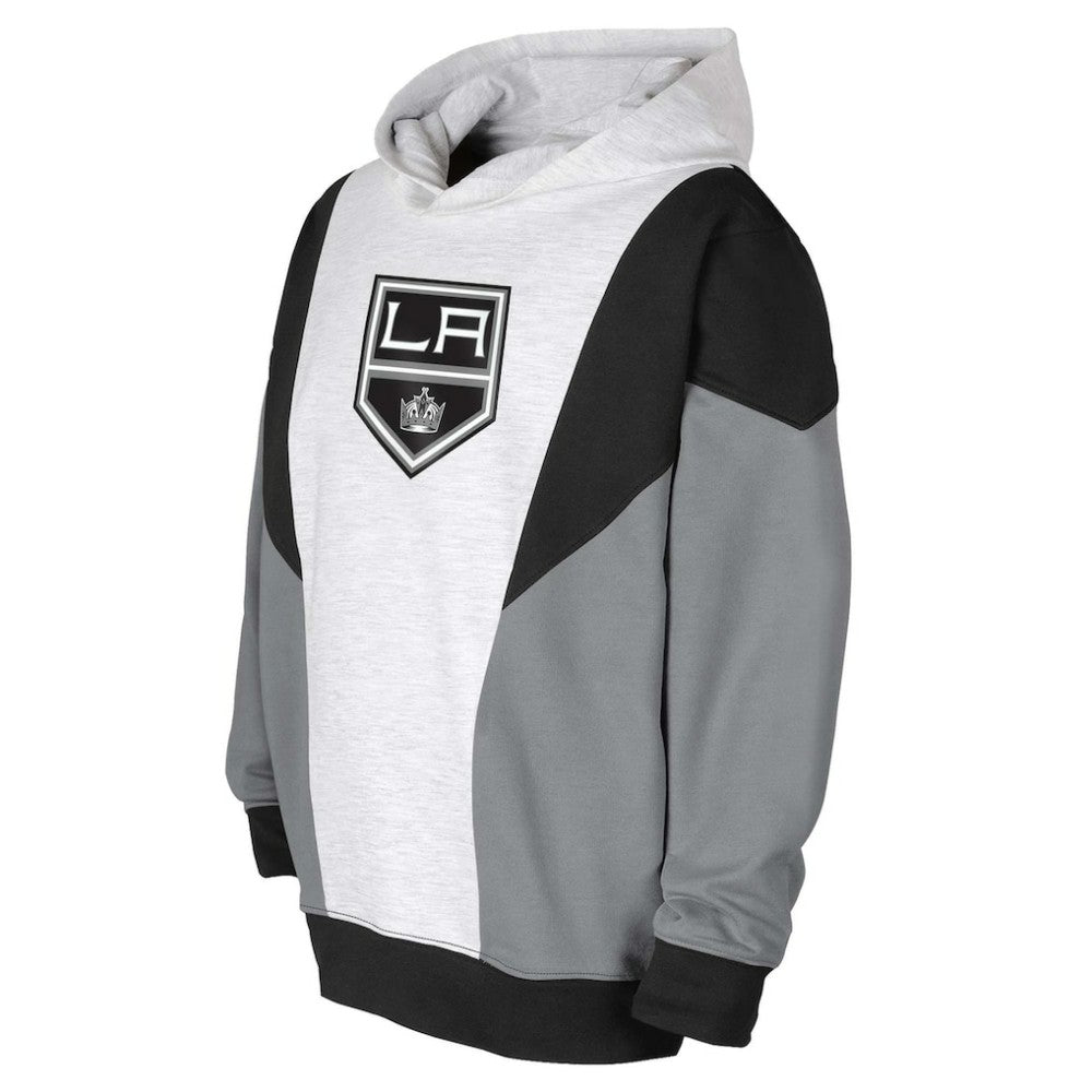 Los Angeles Kings Youth Champion League Fleece Pullover Hoodie - Ash/Black | NHL Lifestyle