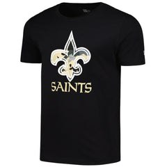 New Orleans Saints New Era Camo Logo T-Shirt - Black - NFL