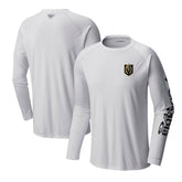 Vegas Golden Knights Columbia Terminal Tackle Omni-Shade Raglan Long Sleeve T-Shirt - White | NHL online