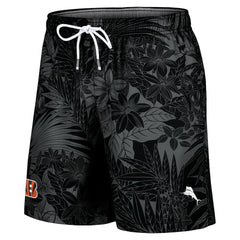 Cincinnati Bengals Santiago Palms Board Shorts - Black - Tommy Bahama