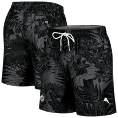 Miami Dolphins Santiago Palms Board Shorts - Black - Tommy Bahama