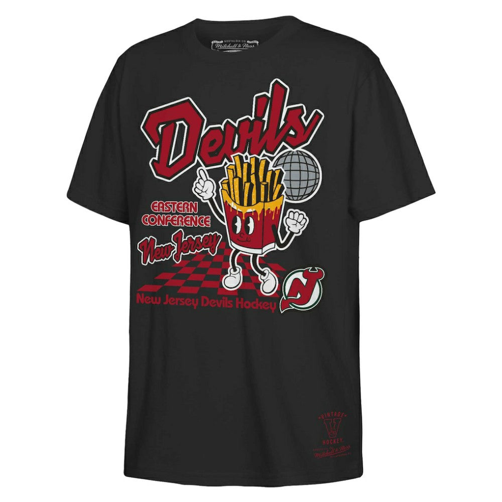 New Jersey Devils Mitchell & Ness Youth Concession Stand T-Shirt - Black | NHL Clearance