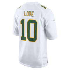 Jordan Love Green Bay Packers Fashion Game Jersey - White - Nike