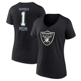 Las Vegas Raiders Women's Plus Size Mother's Day #1 Mom V-Neck T-Shirt - Black - Fanatics