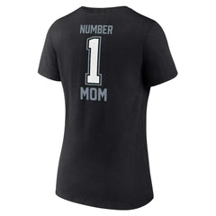 Las Vegas Raiders Women's Plus Size Mother's Day #1 Mom V-Neck T-Shirt - Black - Fanatics