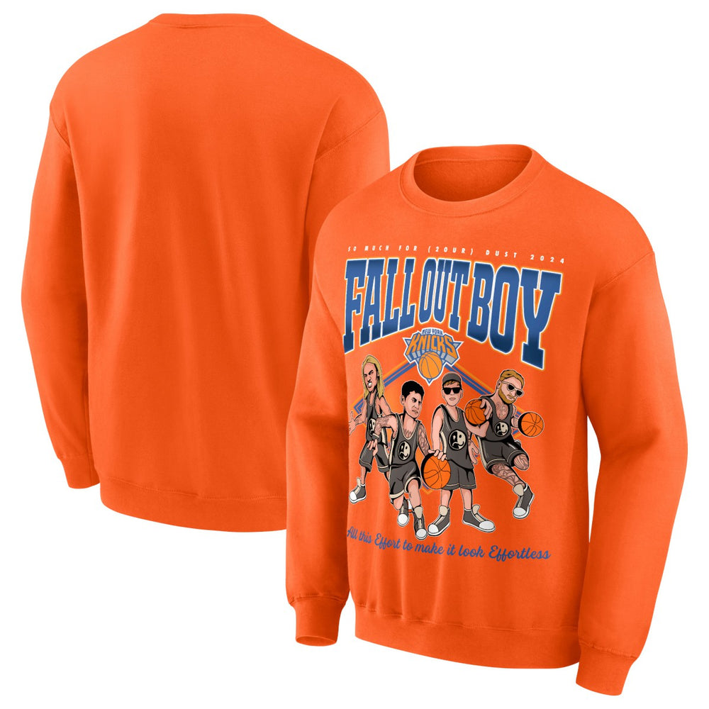Fall Out Boy x New York Knicks Unisex So Much For (2our) Dust Pullover Sweatshirt Orange