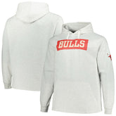 Fanatics Chicago Bulls Big & Tall Raglan Tri-Blend Pullover Hoodie Ash