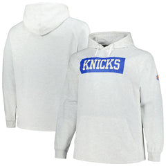 Fanatics New York Knicks Big & Tall Raglan Tri-Blend Pullover Hoodie Ash