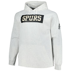 Fanatics San Antonio Spurs Big & Tall Raglan Tri-Blend Pullover Hoodie Ash