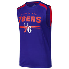 Fanatics Philadelphia 76ers Birdseye Muscle Tank Top Royal