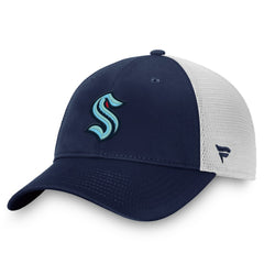 Seattle Kraken Fanatics Core Primary Logo Trucker Adjustable Hat - Deep Sea Blue/White | Fanatics online