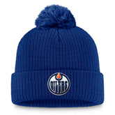 Edmonton Oilers Fanatics Primary Logo Cuffed Knit Hat with Pom - Royal | Fanatics near me