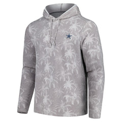 Dallas Cowboys Palm Frenzy Hoodie Long Sleeve T-Shirt - Gray - Tommy Bahama