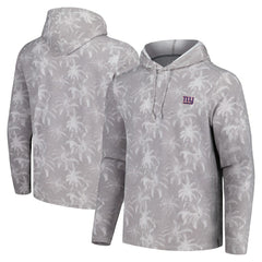 New York Giants Palm Frenzy Hoodie Long Sleeve T-Shirt - Gray - Tommy Bahama