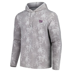 New York Giants Palm Frenzy Hoodie Long Sleeve T-Shirt - Gray - Tommy Bahama