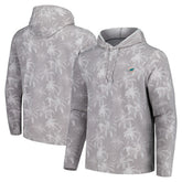 Miami Dolphins Palm Frenzy Hoodie Long Sleeve T-Shirt - Gray - Tommy Bahama