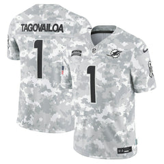 Tua Tagovailoa Miami Dolphins 2024 Salute to Service Limited Jersey - Arctic Camo - Nike