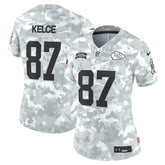 Travis Kelce Kansas City Chiefs Women's 2024 Salute to Service Limited Jersey - Arctic Camo - Nike