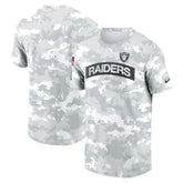 Las Vegas Raiders 2024 Salute To Service Performance T-Shirt - Arctic Camo - Nike