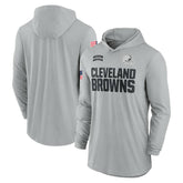 Cleveland Browns 2024 Salute to Service Lightweight Dri-FIT Long Sleeve Hoodie T-Shirt - Gray - Nike