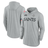 New Orleans Saints 2024 Salute to Service Lightweight Dri-FIT Long Sleeve Hoodie T-Shirt - Gray - Nike