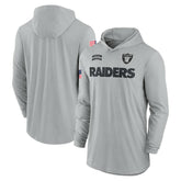 Las Vegas Raiders 2024 Salute to Service Lightweight Dri-FIT Long Sleeve Hoodie T-Shirt - Gray - Nike