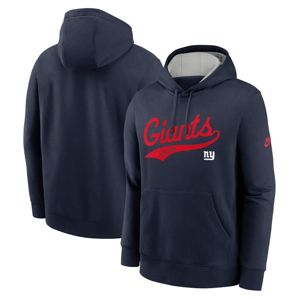 New York Giants Rewind Club Logo Pullover Hoodie - Navy - Nike