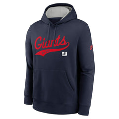 New York Giants Rewind Club Logo Pullover Hoodie - Navy - Nike